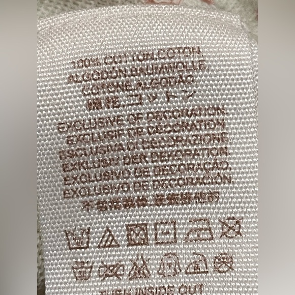 Free People Embroidered Ivory Long Sleeve Tee with Mock Turtleneck. Size XS - Picture 12 of 12